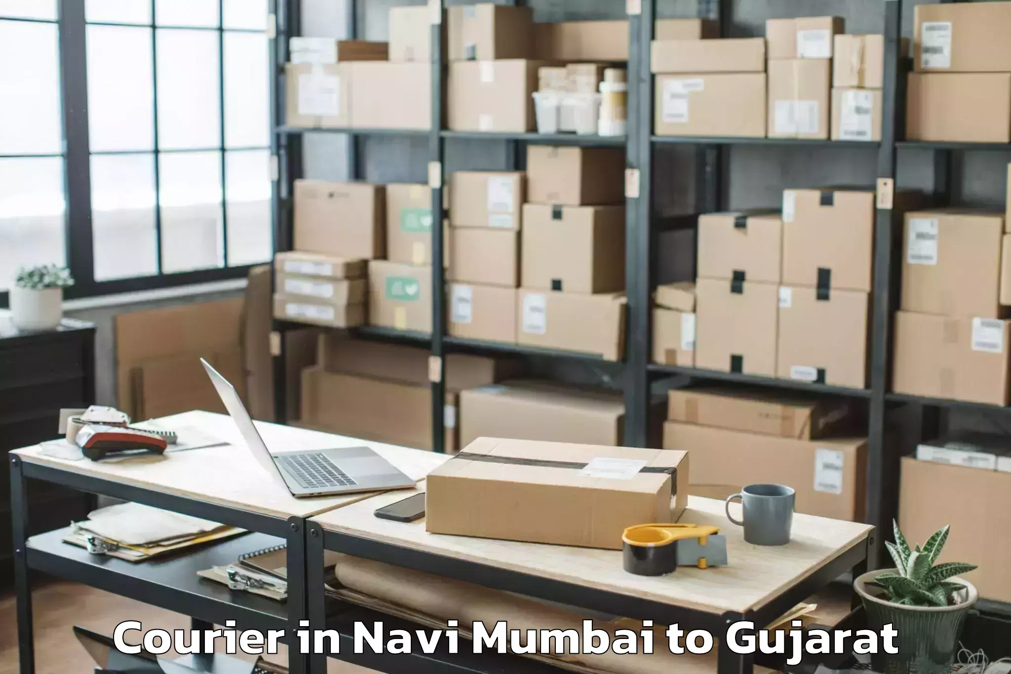 Top Navi Mumbai to Palanpur Courier Available